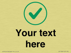 Custom plain background, green tick in circle sign